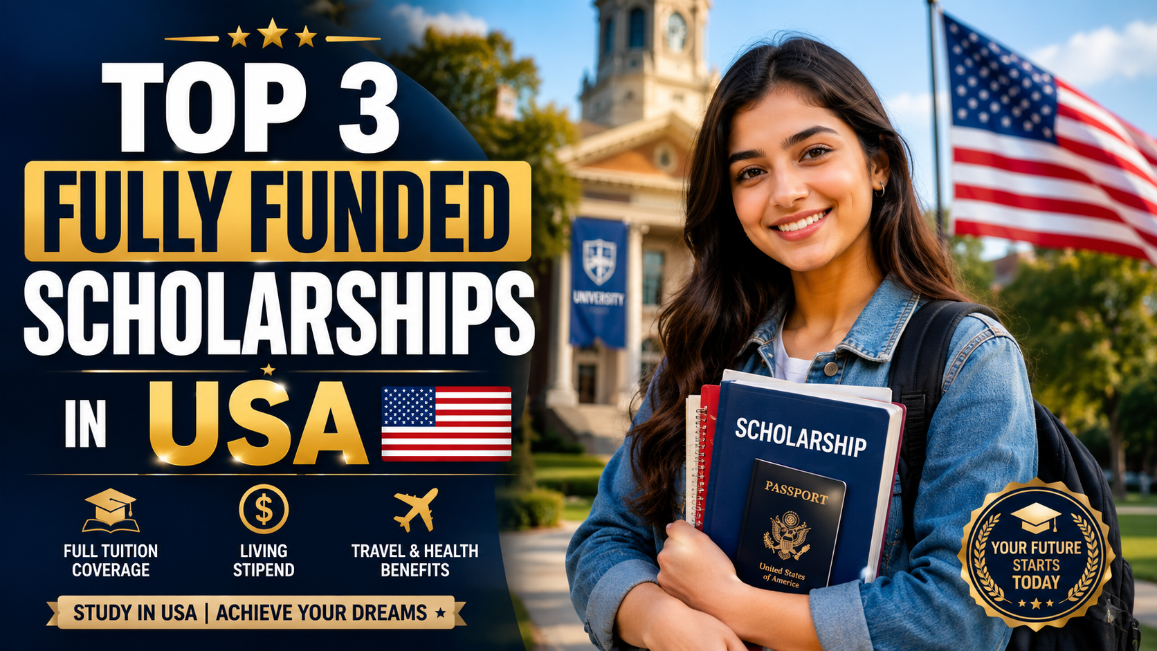 Top 3 Fully Funded Scholarships in the USA for International Students (2026 Guide)